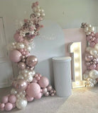 Gaeaspace  -  Pearl White Sand Double Stuffed Balloons Arch Garland Kit For Bridal Baby Shower Wedding Anniversary Birthday Party Decoration