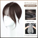 Gaeaspace  -  Synthetic Topper Hairpiece False Bang Clip-In Bangs Extension Natural Fake Fringe Invisible Clourse Hairpiece for Women