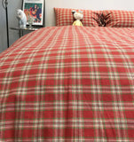 Gaeaspace  -  Fashion red plaid bedding set girl,simple geometry cotton twin full queen King home textile bed sheet pillow case quilt cover