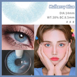 Gaeaspace  -  2pcs/pair Lenses Mulberry Gem Taylor Comestic Colored Lenses for Eyes Natural Pupil Contact Lenses Yearly Use(Dia:14mm)