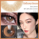 Gaeaspace  -  2pcs/pair Lenses Mulberry Gem Taylor Comestic Colored Lenses for Eyes Natural Pupil Contact Lenses Yearly Use(Dia:14mm)