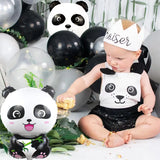 Gaeaspace  -  117PcsBlackand White Pink Confetti Balloon Garland Set Panda Pull Flag Aluminum Film Balloon Party Baby Gift Birthday Decoration