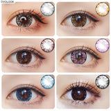 Gaeaspace  -  2pcs/pair Lenses Colored Contact Lenses for Eyes MAXIY GIRL Series 6 Tone Dia 14.5mm Comestic Color Contacts