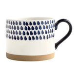 Gaeaspace  -  Hand-painted Ceramic Coffee Cups Beer Tea Mug Mug Nordic Wind Mug Large Breakfast Blue Milk Coffee Cup Glass Drinkware