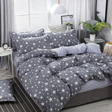 Gaeaspace  -  Classic Black White Grid Bedding Set Fashion Single Double Bed Linens Cover Quilt Pillowcase for Girl Boy Home Textile