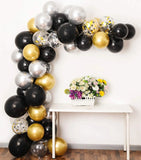 Gaeaspace  -  Blak Gold Balloon Garland Arch Kit Gold Confetti Transparent Ball For Birthday Wedding New Year Party Decoration Supplies