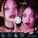 Gaeaspace  -  2pcs/pair 10 Tone Halloween Cosplay Cometic Lenses Multicolored Colored Contact Lenses Anime Lenses Eye Color Lens Red