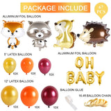 Gaeaspace  -  Forest Jungle Theme Animals Party Decor Latex Balloons Arch Kit Hedgehog Squirrel Fox Raccoon For Baby Shower Kids Birthday