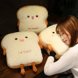 Gaeaspace   -  Plush Bread Pillow Cute Simulation Food Toast Soft Doll Warm Hand Pillow Cushion Home Decoration Kids Toys Birthday Gift