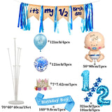 Gaeaspace  -  It's My 1/2 Birthday Party Decor Banner Hat Birthday Boy/Girl Shoulder Strap Half Year 6 Months Birthday Balloons Baby Shower