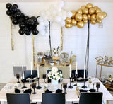 Gaeaspace  -  Black Gold White Balloon Garland Arch Kit 153Pcs Balloons for Bridal Shower Birthday Wedding Bachelorette Party Backdrop Décor