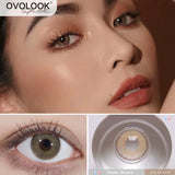 Gaeaspace  -  2pcs/pair 9 Tone Lenses Colored Lenses for Eyes Contact Lenses Beauty Natural Pupil Eye Color Lens Yearly Use for Myopia