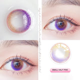 Gaeaspace  -  2pcs/pair 6 Tone Lenses Colorful Contact Lenses Colored Lenses for Eyes 24 Degrees Yearly Use Eye Color Lens Eye Contact