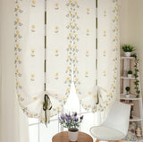 Gaeaspace  -  Daisy qi qiu lian Lifting Curtain Embroidered Finished Product Window Screen Rome Curtain Bedroom Floating Curtain