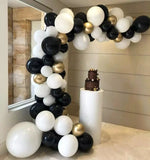 Gaeaspace  -  Black Gold White Balloon Garland Arch Kit 153Pcs Balloons for Bridal Shower Birthday Wedding Bachelorette Party Backdrop Décor