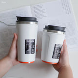 Gaeaspace  -  380/520ML Simple Suction Mug Thermos Stainless Steel Double Insulated Coffee Cup Keep Warm Flask Portable Travel Car Ice Cup