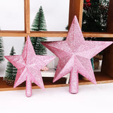 Gaeaspace  -  Christmas Tree Top Star Decorations, Shiny Gold Powder, Five-Pointed Star, New Year's Ornament, Merry Christmas Decorations,