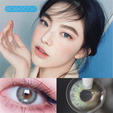 Gaeaspace  -  DNA Green Colored Contact Lenses soft for eyes small Beauty Pupil myopia prescription degree yearly natural new big