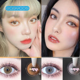 Gaeaspace  -   Wine Gray Colored Contact Lenses soft for eyes small Beauty Pupil myopia prescription degree yearly natural new big