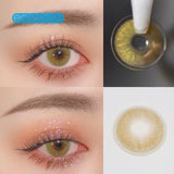 Gaeaspace  -   Wine Yellow Colored Contact Lenses soft for eyes small Beauty Pupil myopia prescription degree yearly natural new big