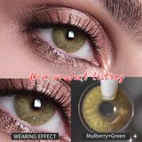 Gaeaspace  -  2pcs/pair Lenses Mulberry Gem Taylor Comestic Colored Lenses for Eyes Natural Pupil Contact Lenses Yearly Use(Dia:14mm)