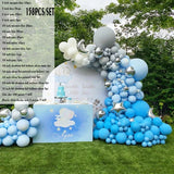 Gaeaspace   -  158pcs Blue Balloon Boy Birthday Baby One Year Old Hundred Days Party Supplies Kindergarten School Graduation Decoration Props