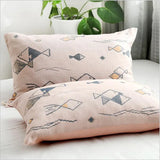 Gaeaspace  -  2 Pcs Free Shipping 100% Gauze Cotton Pillowcase 74*48cm With 12 Patterns Optional For Home Bed Decorative Pillow Cover Case