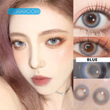 Gaeaspace  -   Highligh Blue Colored Contact Lenses soft for eyes small Beauty Pupil myopia prescription degree yearly natural new big