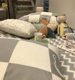 Gaeaspace  -  Cute cartoon bear grey plaid bedding set kid,single double cotton twin full queen home textile bed sheet pillow case quilt cover