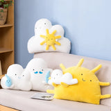 Gaeaspace  -  Kawaii Pillow Cloud Cartoon Sun Moon Raindrop Cloud Pillow Cushion Creative Happiness Cloud Family Plush Toy Sofa Home Decor