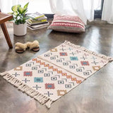 Gaeaspace  -  Cotton Rug Modern Nordic Geometric Area Carpet Home Tapetes Living Room Decoration Floor Mat Door Mats Rugs Hotel Decor