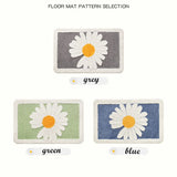 Gaeaspce  -  Daisy Entrance Door Mat for Bedroom Living Room Super Absorbent Kitchen Carpets Non-Slip Bathroom Floor Rugs Soft Foot Pad Rug