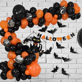 Gaeaspace  -  100Pcs/set Halloween Decorations Balloons Garland Kit Black Orange Latex Globos Balloon Arch for Halloween Party Decor Supplies