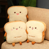 Gaeaspace   -  Plush Bread Pillow Cute Simulation Food Toast Soft Doll Warm Hand Pillow Cushion Home Decoration Kids Toys Birthday Gift