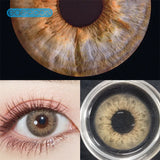 Gaeaspace  -  DNA Brown Colored Contact Lenses soft for eyes small Beauty Pupil myopia prescription degree yearly natural new big