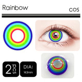 Gaeaspace  -  1 Pair(2pcs) 10 Tone Halloween Cosplay Colored Contact Lenses Colored Lenses for Eyes Anime Cosmetic Eye Color Lens