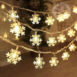 Gaeaspace  -  Happy New Year  White Snowflake LED Light Merry Christmas Decorations For Home  Christmas Tree Ornament Xmas Navidad Gifts