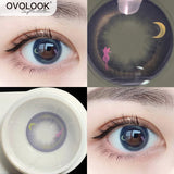 Gaeaspace  - 2pcs/pair Beauty Lenses Colored Lenses for Eyes Comestic Color Contact Lenses Green Violet Prescription Lens Yearly Use