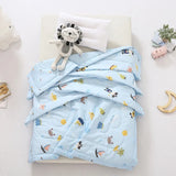 Gaeaspace  -  Summer Cool Kids Quilt Washed Cotton Simple Modern Air Conditioner Thin Blanket Kids Sleeping Comfortable Comforter Quilt