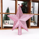 Gaeaspace  -  Christmas Tree Top Star Decorations, Shiny Gold Powder, Five-Pointed Star, New Year's Ornament, Merry Christmas Decorations,