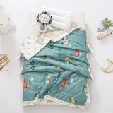 Gaeaspace  -  Summer Cool Kids Quilt Washed Cotton Simple Modern Air Conditioner Thin Blanket Kids Sleeping Comfortable Comforter Quilt