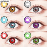 Gaeaspace  -  2pcs/ Pair Color Contact Lenses for Eyes Colored Cosmetic Soft Contacts Lens