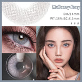 Gaeaspace  -  2pcs/pair Lenses Mulberry Gem Taylor Comestic Colored Lenses for Eyes Natural Pupil Contact Lenses Yearly Use(Dia:14mm)