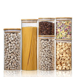 Gaeasapce  -  Glass Food Storage Container Cans for Bulk Cereals for Spaghetti Flour Coffee Sugar Kitchen Multigrain Sealed Storage Spice Jar