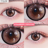 Gaeaspace  -  1 Pair Colorful Contact Lenses Colored Lenses for Eyes Burst Beads Series 3 Tone Eye Color Lens Eye Contacts Yearly Use