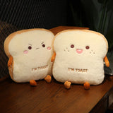 Gaeaspace   -  Plush Bread Pillow Cute Simulation Food Toast Soft Doll Warm Hand Pillow Cushion Home Decoration Kids Toys Birthday Gift