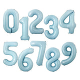 Gaeaspace  -  40inch Pastel Baby Blue Pink Foil Number Balloon 1 2 3 4 5 6 7 8 9 Birthday Party Baby Shower Wedding Decoration Festival Ballon