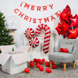 Gaeaspace  -  142 Pcs/set Christmas Red White Balloon Garland Arch kit Red Candy Gift Box Star Balloons Decoration Christmas Supplies