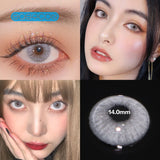 Gaeaspace  -   Wine Gray Colored Contact Lenses soft for eyes small Beauty Pupil myopia prescription degree yearly natural new big