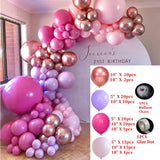 Gaeaspace  -  126Pcs Pink Rose Gold Chrome Balloons Arch Garland Kit for Birthday Wedding Party Decorations, Baby Shower Decorations for Girl